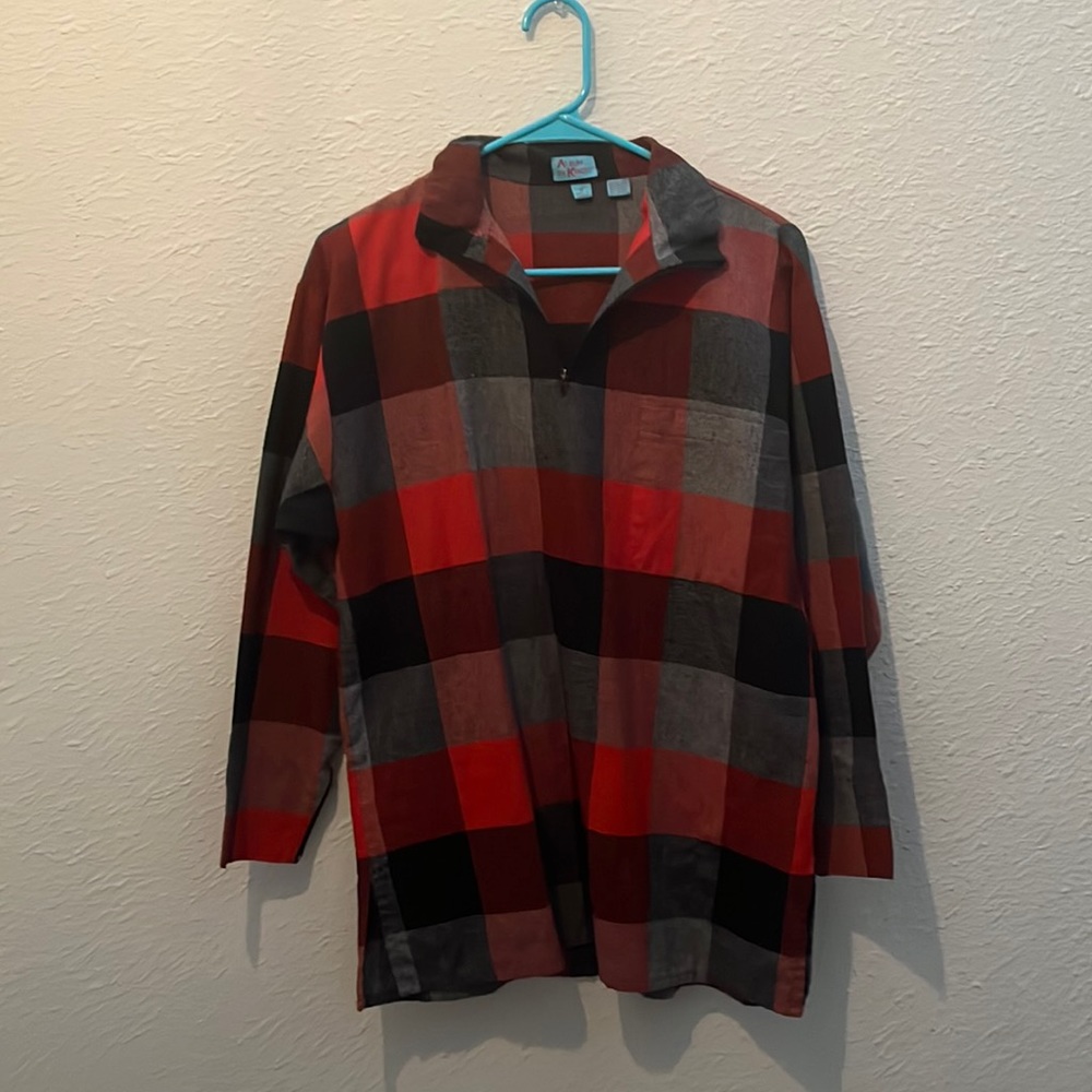 Red Black and Grey lightweight Flannel